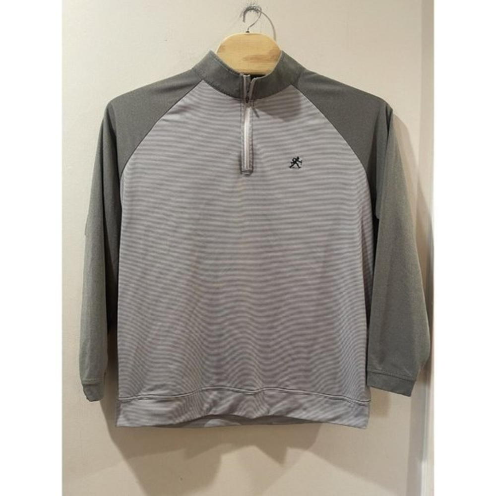 Peter Millar Gray Golf Pullover Half Zip Shirt Sw… - image 1